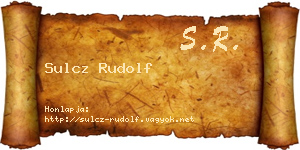 Sulcz Rudolf névjegykártya